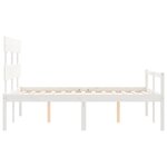 vidaXL Lit pour personne âgée sans matelas blanc 120x200cm bois massif
