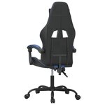 vidaXL Chaise de jeu Noir et bleu Similicuir