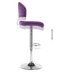 vidaXL Tabouret de bar Violet Similicuir