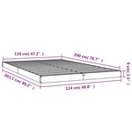 vidaXL Cadre de lit sans matelas 120x200 cm bois de pin massif