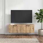 vidaXL Meuble TV mural 98 x 31 x 30 cm Chêne artisanal