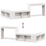 vidaXL Table de chevet avec bureau blanc bois de pin massif