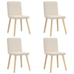 vidaXL Chaises à manger lot de 4 Lin