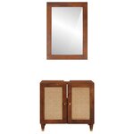 Mobilier de salle de bain 2 Pièces 62 x 33 x 58 cm Bois de mangue massif