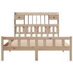 vidaXL Lit bibliothèque sans matelas 160x200 cm bois massif de pin