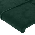 vidaXL Tête de lit avec oreilles Vert foncé 103x23x118/128 cm Velours