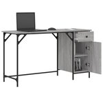 vidaXL Bureau d'ordinateur sonoma gris 131x48x75 cm bois d’ingénierie