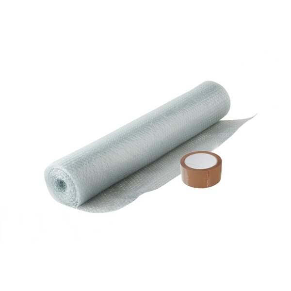 Pack And Move - Film À Bulle Recyclé - 0 5 X 5 M - Déménagement  Expédition Et Protection - Papier Bulle De Qualité + 1 Adhésif