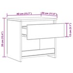 vidaXL Tables de chevet 2 Pièces Chêne sonoma 40x30x39 cm Aggloméré