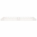 vidaXL Lit de palette blanc 100x200 cm bois de pin massif