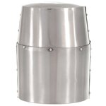 Vidaxl casque de chevalier croisé antique pour gn argenté acier