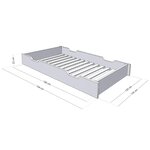 Tiroir de lit 120 x 200 BUDDY - vert sauge