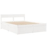 vidaXL Cadre de lit sans matelas blanc 150x200 cm bois de pin massif