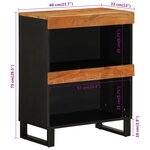 vidaXL Armoire latérale 60x33x75 cm bois massif d'acacia