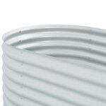 vidaXL Jardinière surélevée 400x80x81 cm acier galvanisé argenté