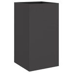 vidaXL Jardinière noir 42x38x75 cm acier laminé à froid