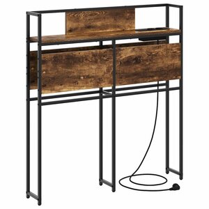 vidaXL Tête de lit de rangement Chêne fumé 100 cm Bois d'ingénierie