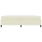 vidaXL Cadre de lit avec matelas Crème 200 x 200 cm Faux cuir