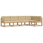 vidaXL Ensemble de canapés d'extérieur 4 pc Blanc et Beige Polyester