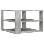 vidaXL Table basse gris béton 58x58x40 cm bois d'ingénierie