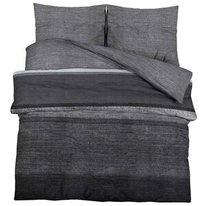 vidaXL Ensemble de housse de couette gris foncé 200x220 cm Coton