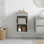 vidaXL Meuble de Salle de Bain In-between Gris béton 30 x 44 5 x 50 cm