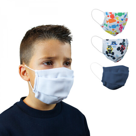 Lot De 2 Masques De Protection Visage Lavable Pour Enfant