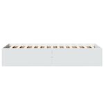 vidaXL Cadre de lit sans matelas blanc 75x190 cm bois d'ingénierie