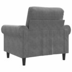 vidaXL Fauteuil Gris foncé 60 cm Velours