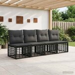 vidaXL Canapé de jardin 4 places sans accoudoir 4 Pièces