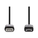 Nedis Câble USB USB-C (M) droit pour Micro-USB de type B (M) droit USB 2.0 1 m rond noir