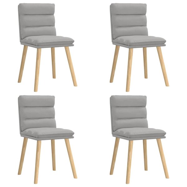 vidaXL Chaises à manger lot de 4 gris nuage tissu