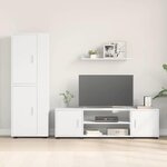 vidaXL Ensemble de meuble TV 4 pièces 4 Pièces Blanc Bois d'ingénierie