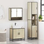 vidaXL Ensemble de meubles de salle de bain 3 Pièces chêne sonoma
