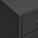 vidaXL Classeur mobile Anthracite 28x41x109 cm Métal