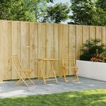 vidaXL Ensemble de bistro 3 Pièces bambou