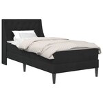 vidaXL Cadre de lit avec matelas avec matelas Noir 90 x 190 cm Velours