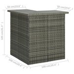vidaXL Ensemble de bar de jardin 8 Pièces et coussins Résine tressée Gris