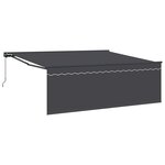 vidaXL Auvent Rétractable Orange et Blanc 350x250 cm tissu