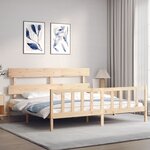 vidaXL Cadre de lit sans matelas 200x200 cm bois massif de pin