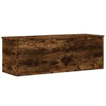 vidaXL Boîte de rangement chêne fumé 102x35x35 cm bois d'ingénierie