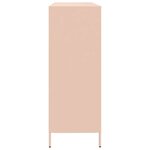 vidaXL Buffet rose 135x39x103 5 cm acier laminé à froid