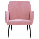 vidaXL Fauteuil Rose 62x79x79 cm Velours
