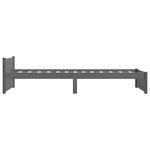vidaXL Cadre de lit sans matelas gris bois massif 75x190 cm