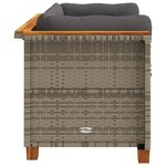 vidaXL Canapés d'angle de jardin et coussins 2 Pièces gris résine tressée