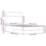vidaXL Cadre de lit sans matelas 90x190cm chêne sonoma bois ingénierie