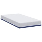 vidaXL Matelas Blanc et Bleu 90 x 190 cm Tissu jacquard