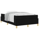 vidaXL Cadre de lit avec matelas Noir 120 x 200 cm tissu
