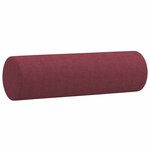 vidaXL Ensemble de canapés 3 Pièces avec coussins rouge bordeaux tissu
