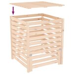 vidaXL Composteur 82 5x82 5x99 5 cm Bois massif de pin